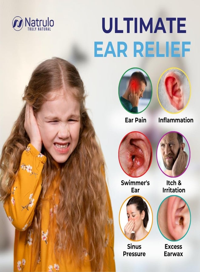 Natrulo Natural Ear Drops for Kids Ear Infection Treatment – Organic Children Ear Oil Drops Relieves Ear Aches, Itchy Ears, Infections, Swimmer's Ear, & Loosens Wax – Kids Safe, Made in USA - Image 2